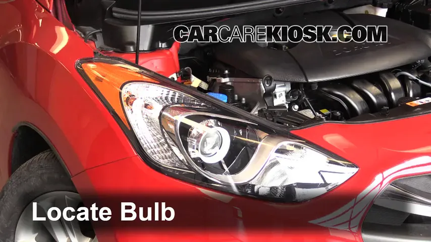 2013 Hyundai Elantra GT 1.8L 4 Cyl. Hatchback (4 Door) Lights Headlight (replace bulb)